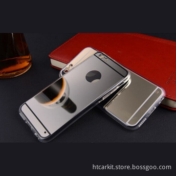 2016 acrylic back soft TPU cell phone case mirror phone case cover for Iphone 6